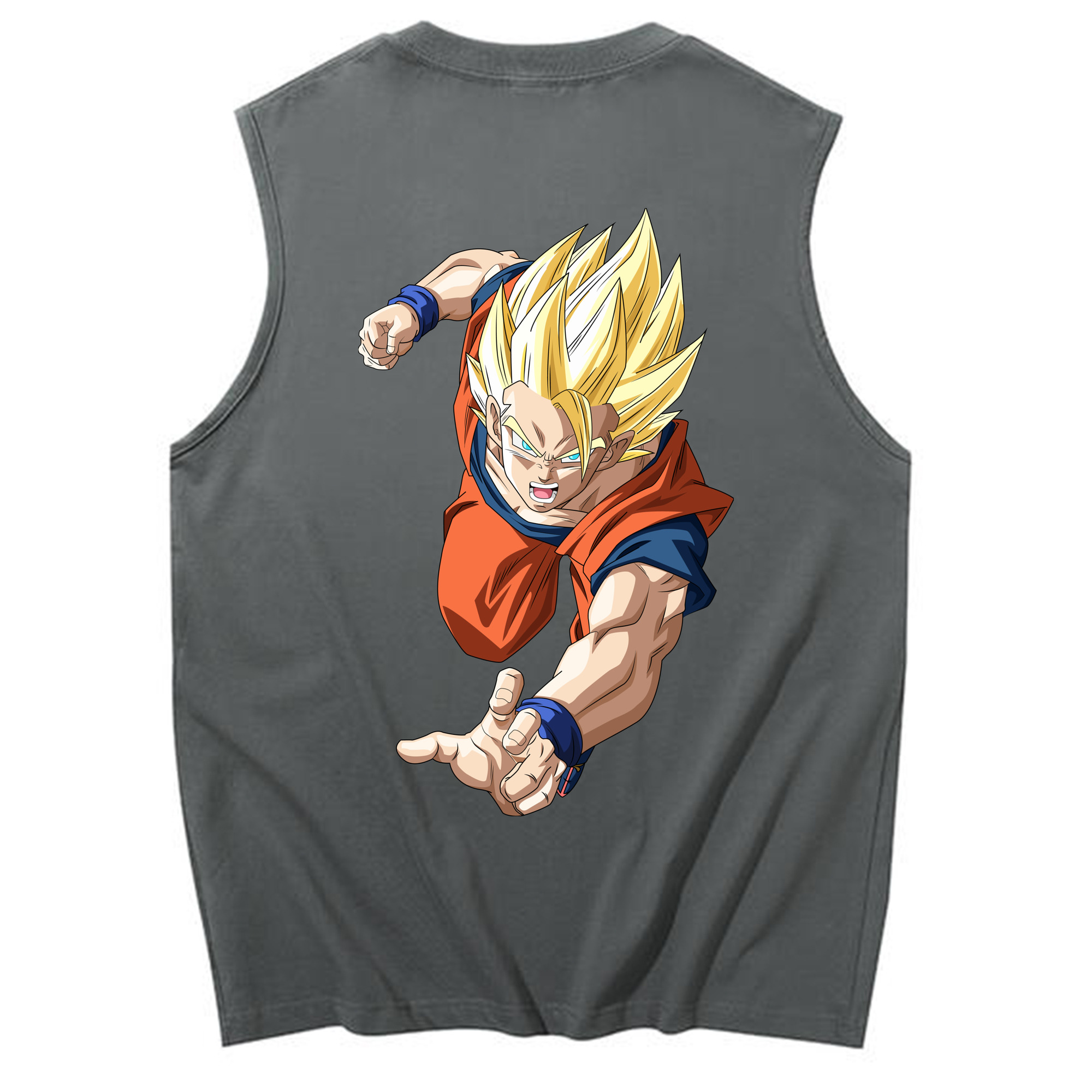 （画像用） ドラゴンボール 孫 悟飯（そんごはん）DRAGON BALL Son Gohan コットン100％タンクトップ（背面プリント）